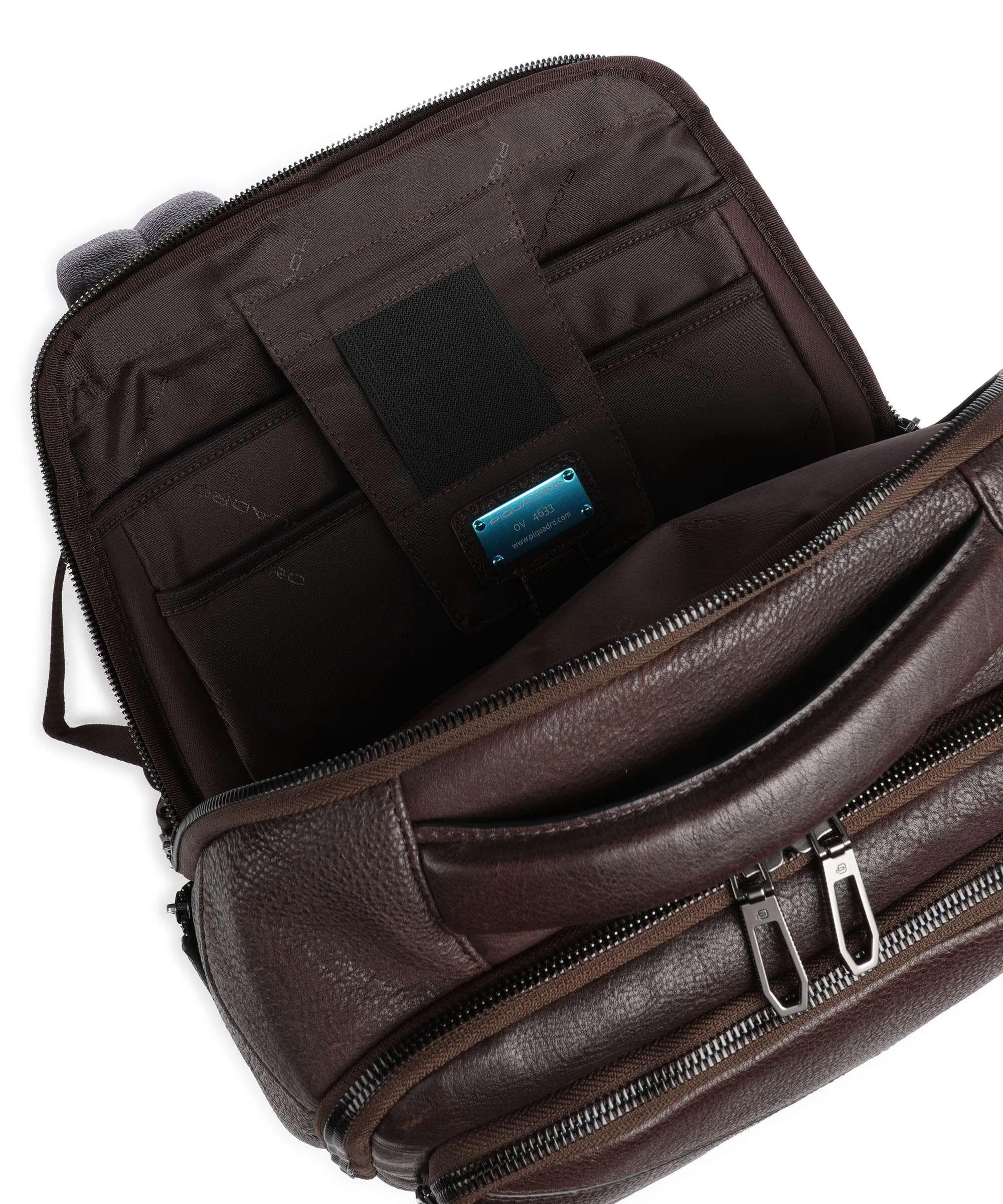  Piquadro Rhino RFID Zaino porta pc 15″ pelle di vacchetta grana marrone scuro  