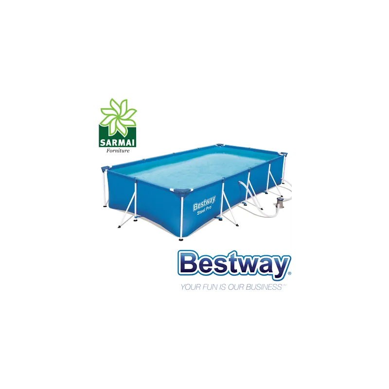 Piscina rettangolare fuori terra BestWay Steel PRO 400x211 con pompa