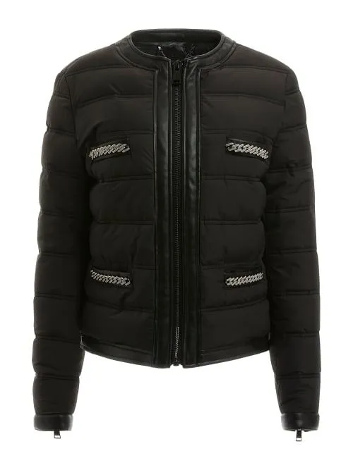Piumino con dettaglio di catene guess