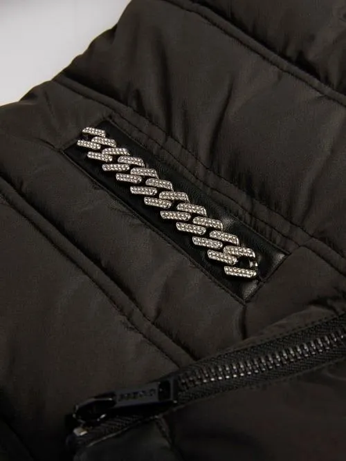Piumino con dettaglio di catene guess