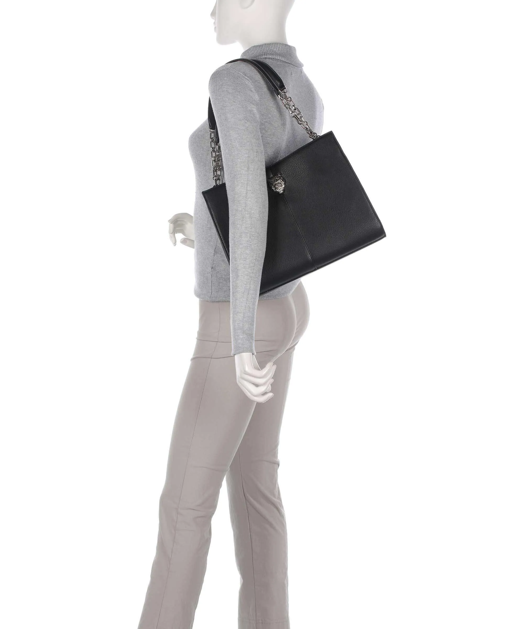 Plein Sport Zoe Borsa shopper pelle sintetica nero  