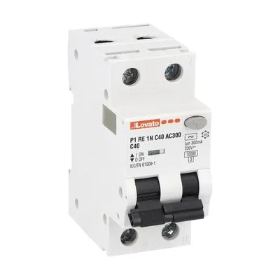 RCBO Lovato P1RE1NC40AC300, 1P+N, 40A, sensibilità 300mA