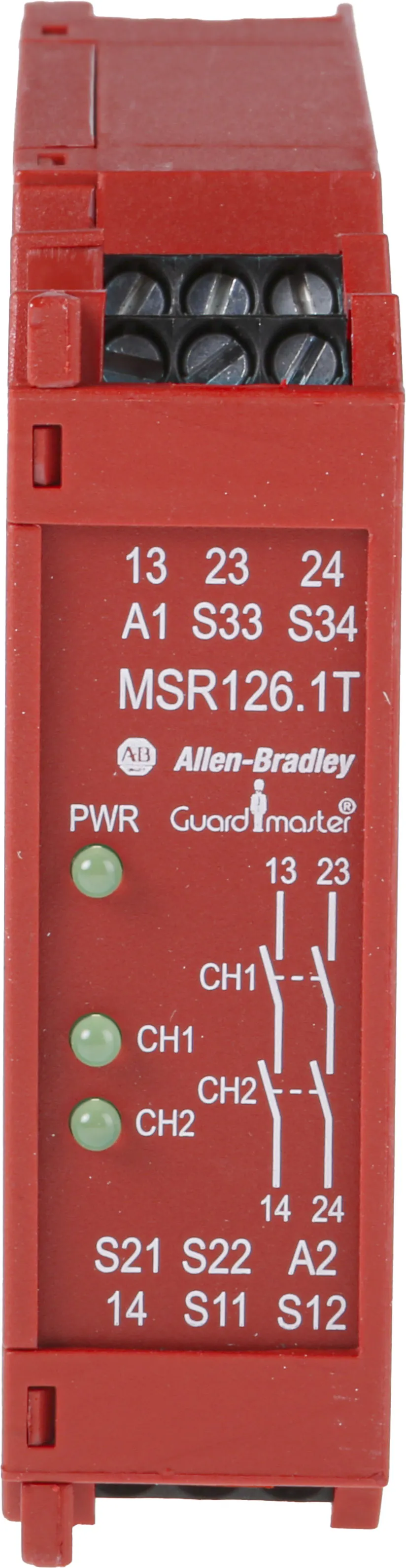 Relè di sicurezza Allen Bradley 440R / MSR126.1T, 24V ca/cc, 2 canali, 2 contatti di sicurezza