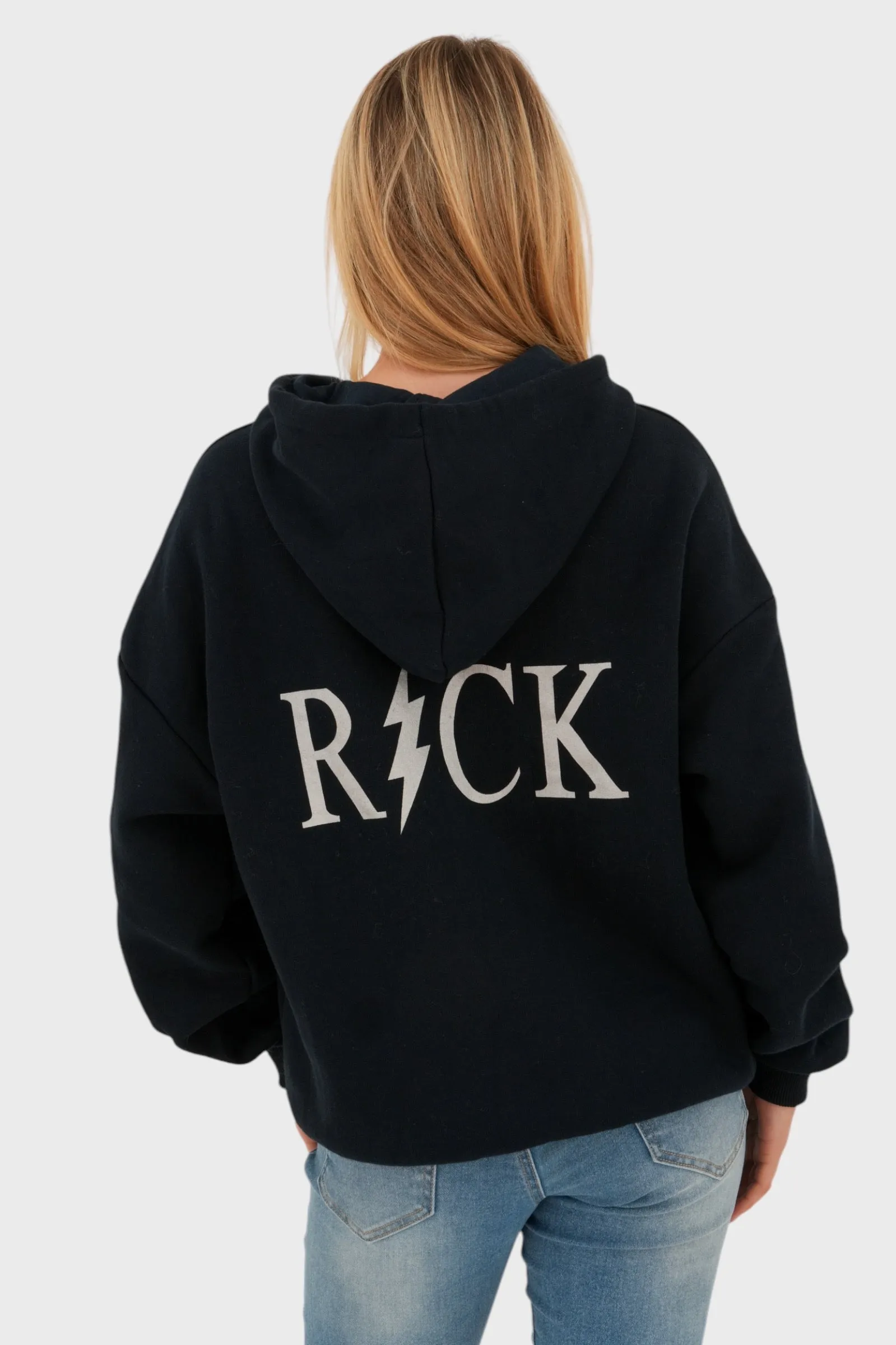Rock hoodie navy