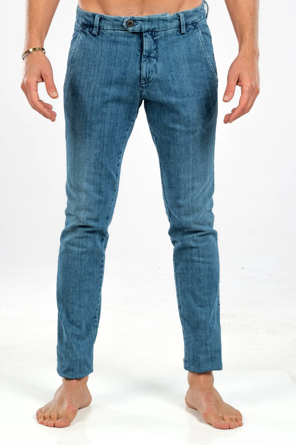  Roy Roger's Jeans Roy Rogers new rolf man denim stretch mid wash  