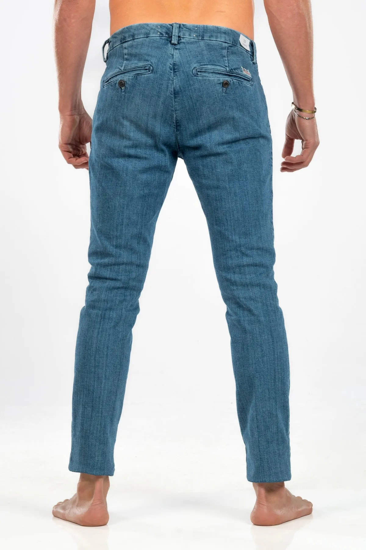  Roy Roger's Jeans Roy Rogers new rolf man denim stretch mid wash  