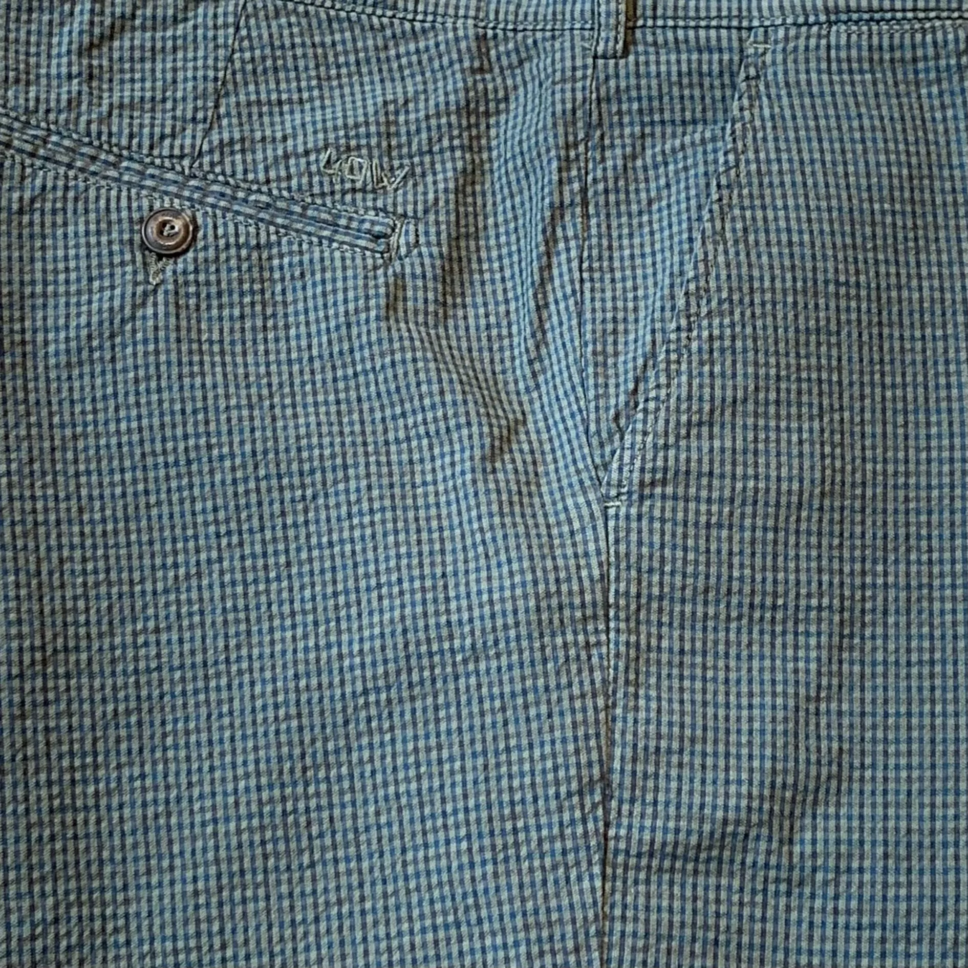 S4-Sergent Bermuda SS Quadri Verde Militare Man  