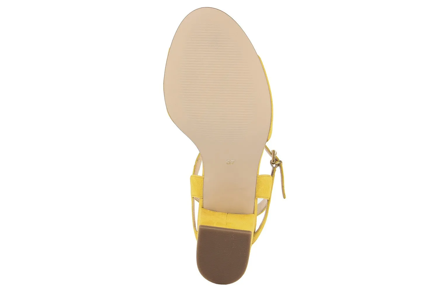 Sandali con tacco Donna In Pelle Giallo