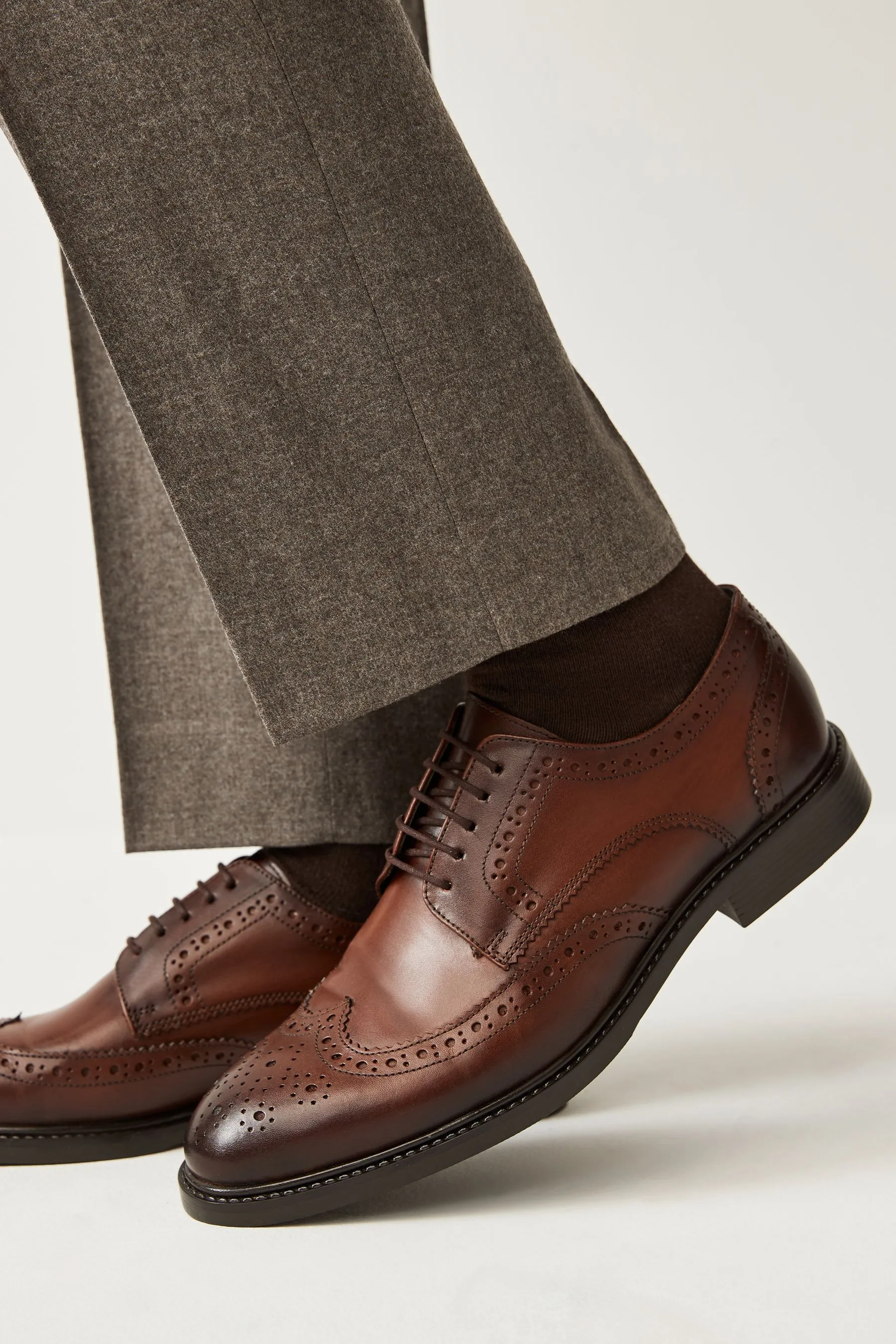 Scarpe brogue Derby in pelle    