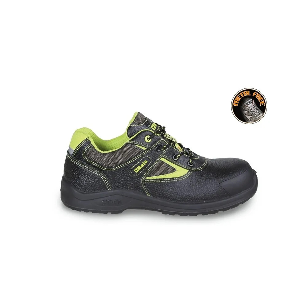 Scarpe in pelle idrorepellente con inserti in nylon e rinforzo antiabrasione nella zona del puntale - BetaWORK 7220PEK