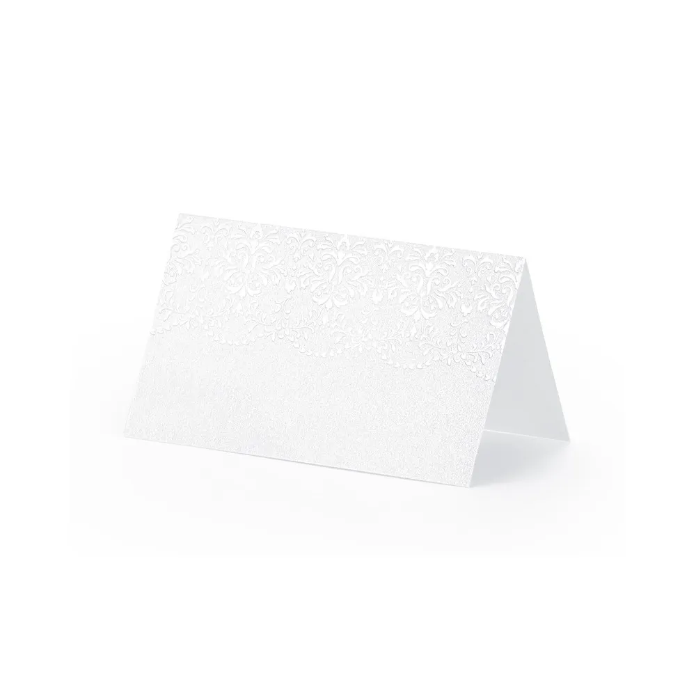 Segnaposto Bianco Perlato  Decorazioni Tavola MatrimonioCf da 10 pezzi