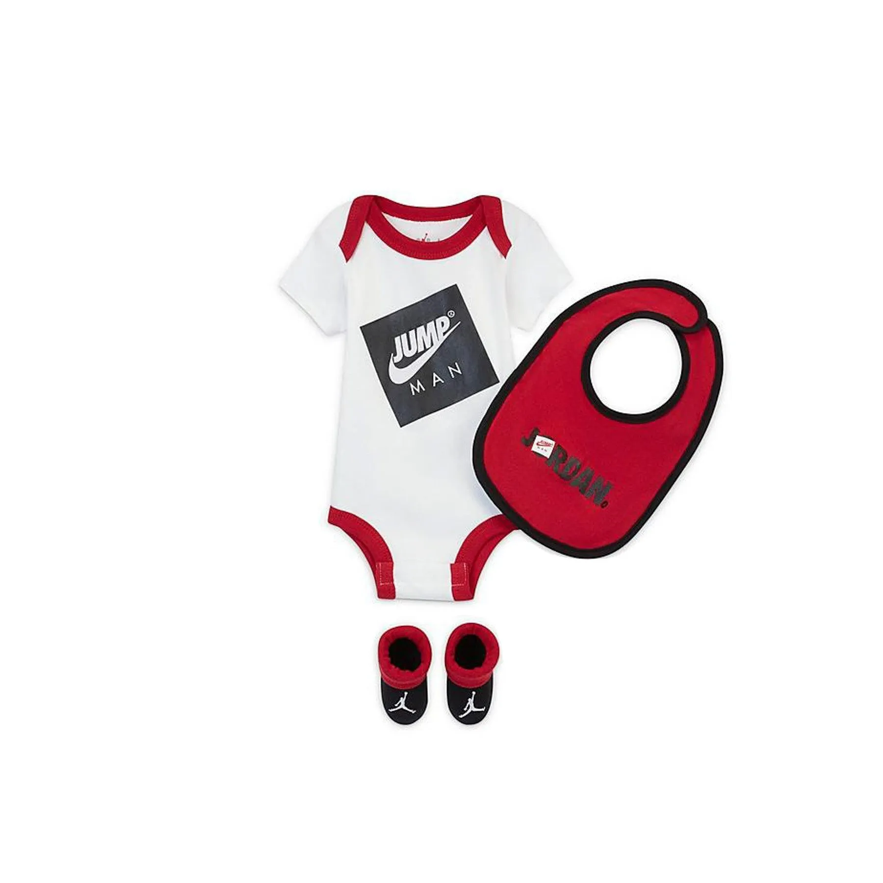 Set Body+cappellino+calze Neonato Jumpman Classics Set White