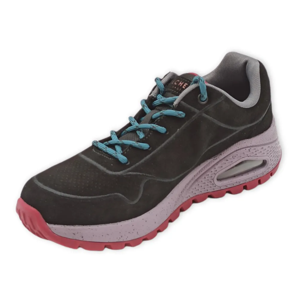 Sneaker donna ecopelle SKECHERS 155218 BLK UNO RUGGED
