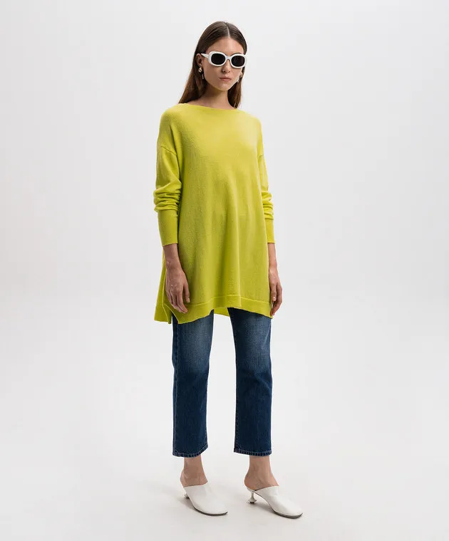 Solotre Maglione giallo realizzato in lana M3S0082S