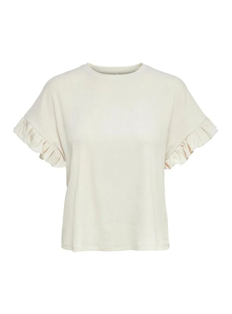 T-Shirt Only Marla Glitter Beige Per Donna