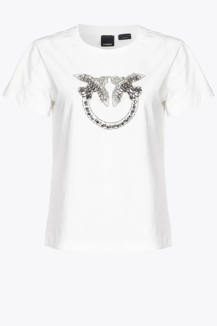 T-Shirt with Pinko Front Logo / White