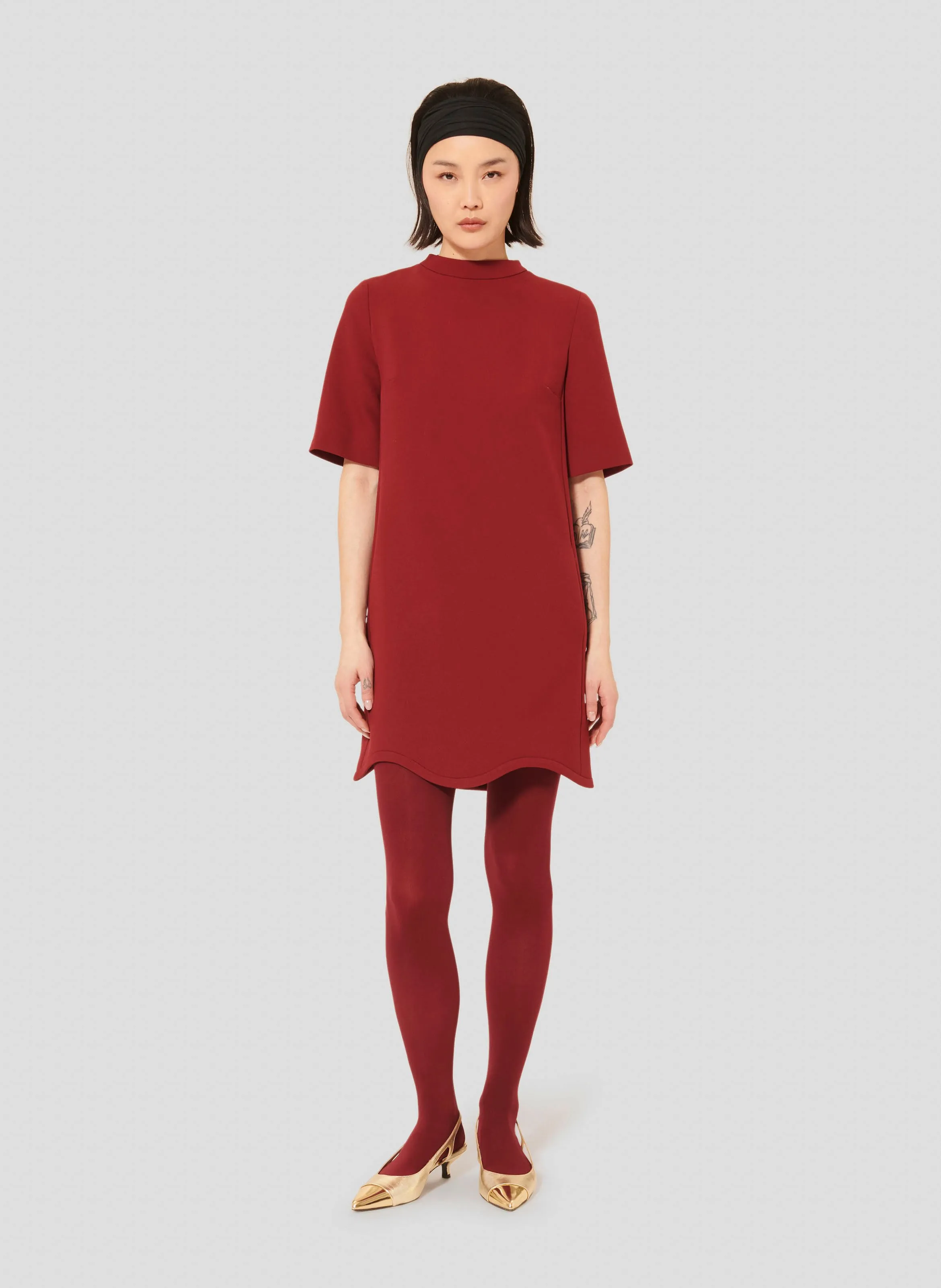  TARA JARMON   RAYME - Abito corto con bordo a sbieco | Rosso