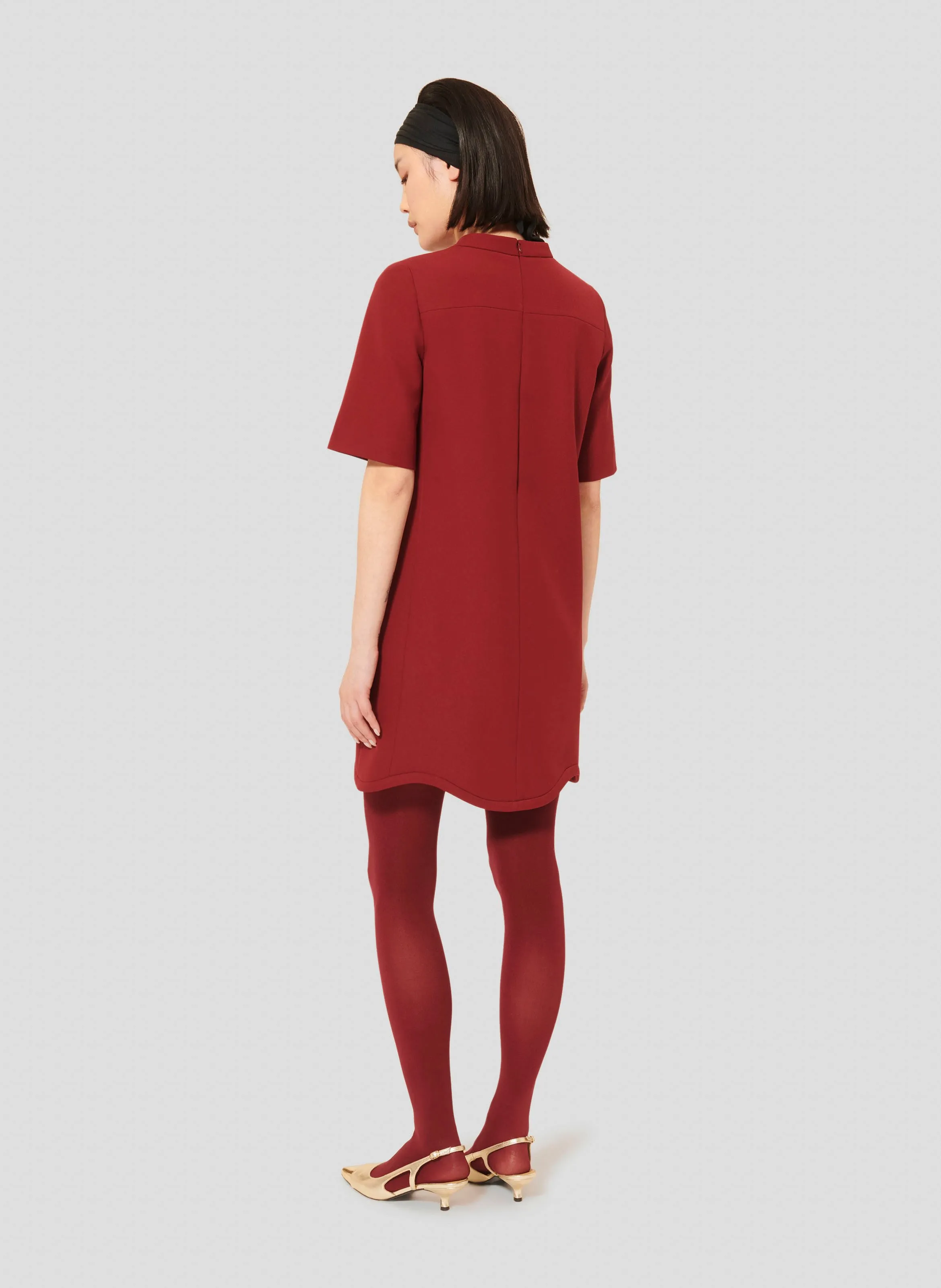  TARA JARMON   RAYME - Abito corto con bordo a sbieco | Rosso