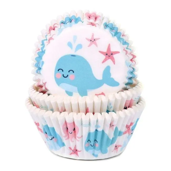 Tazze per cupcake con animali marini - House of Marie - 50 unità