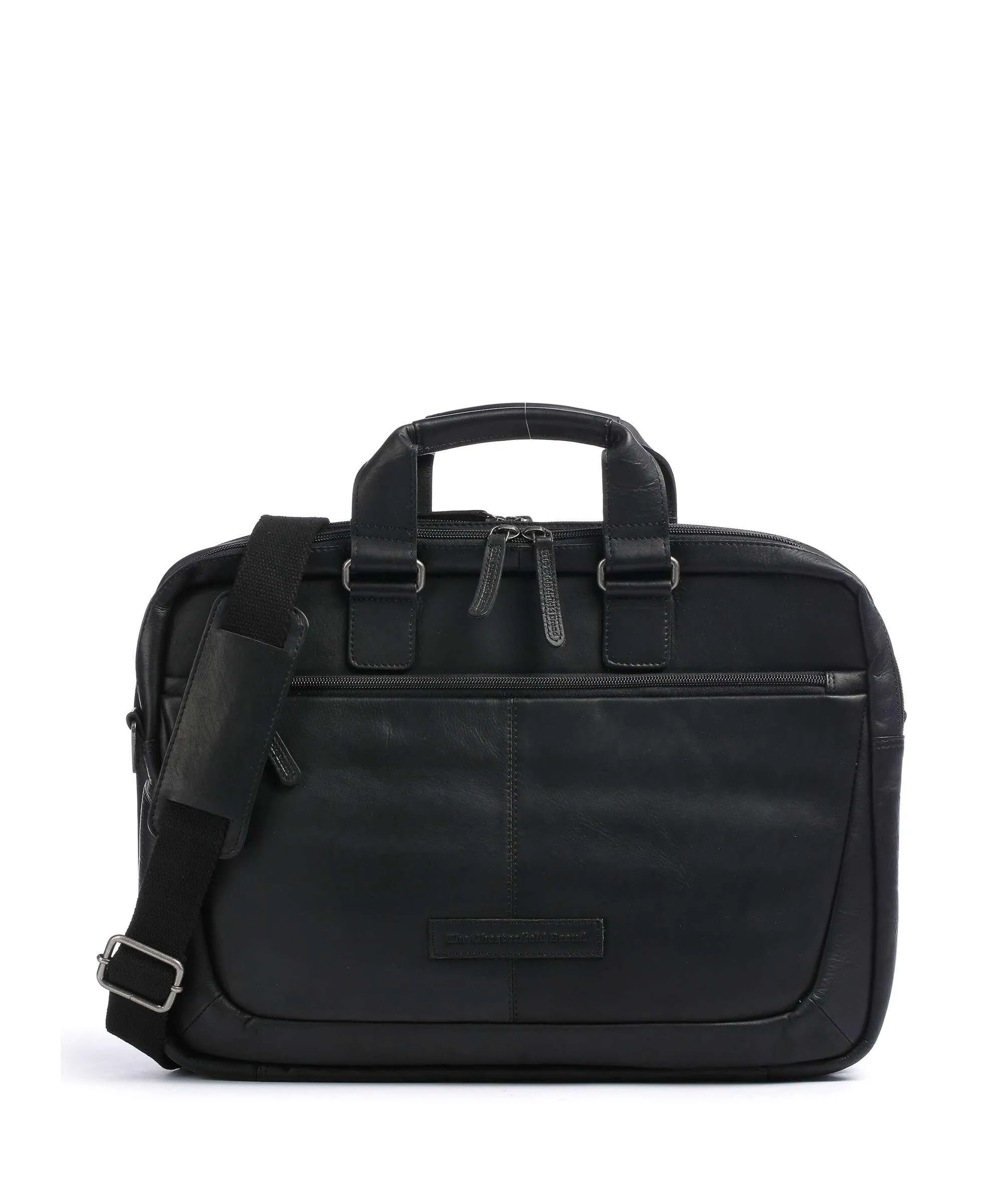  The Chesterfield Brand Seth Cartella 15″ pelle di vacchetta pull-up nero  