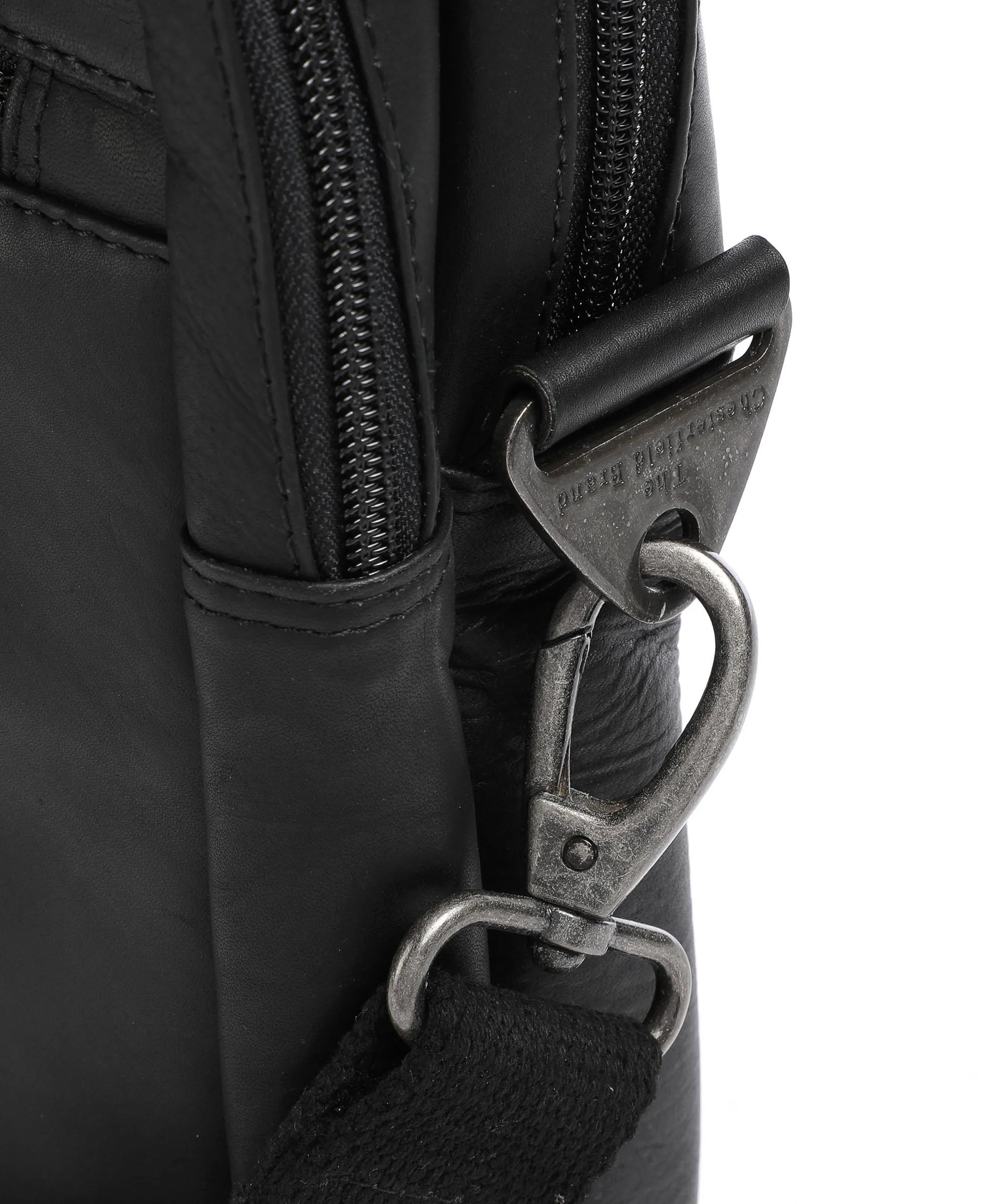  The Chesterfield Brand Seth Cartella 15″ pelle di vacchetta pull-up nero  