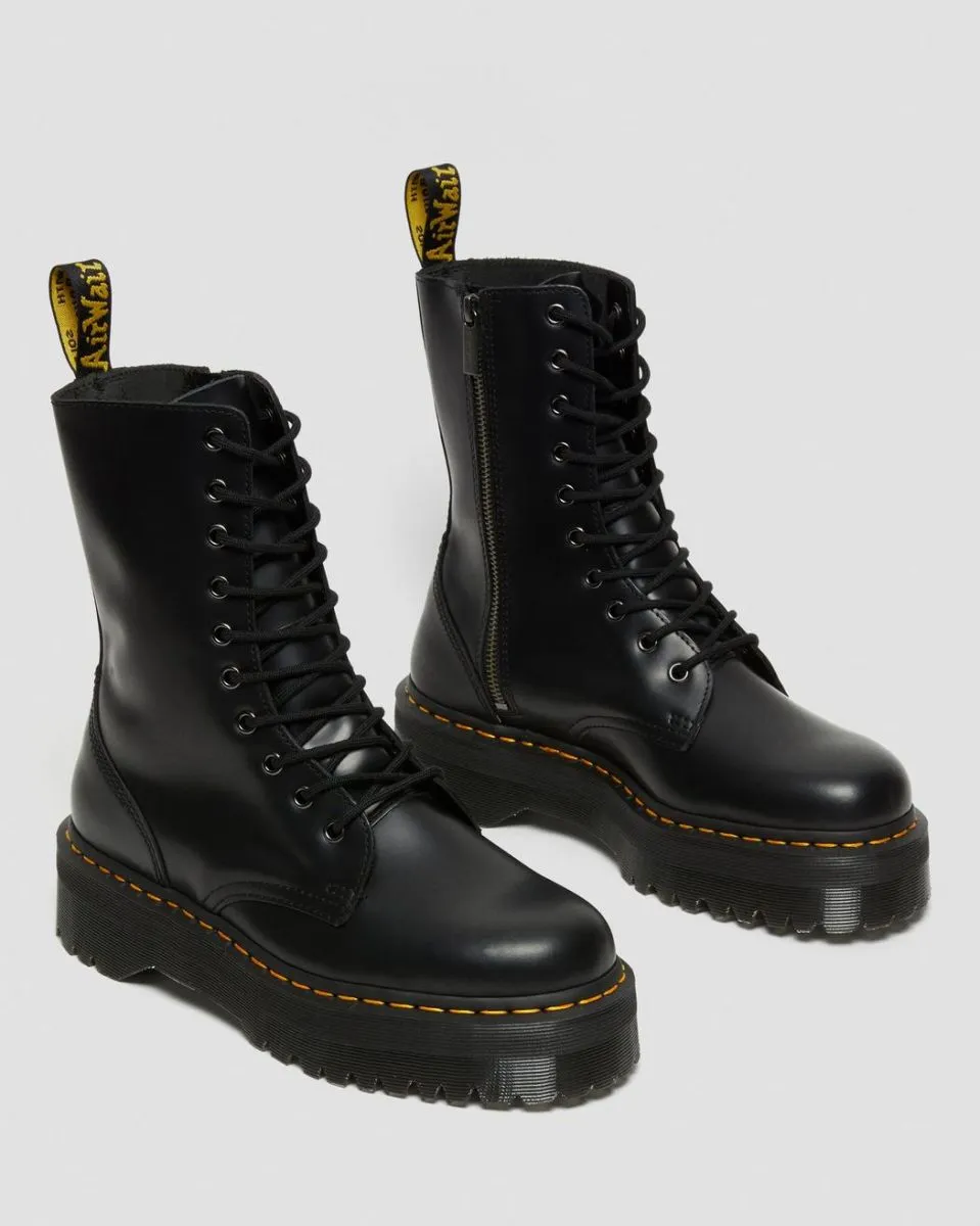 TRONCHETTO E STIVALETTO Donna DR. MARTENS 25565001 - JADON HI POLISHED SMOOTH BLACK