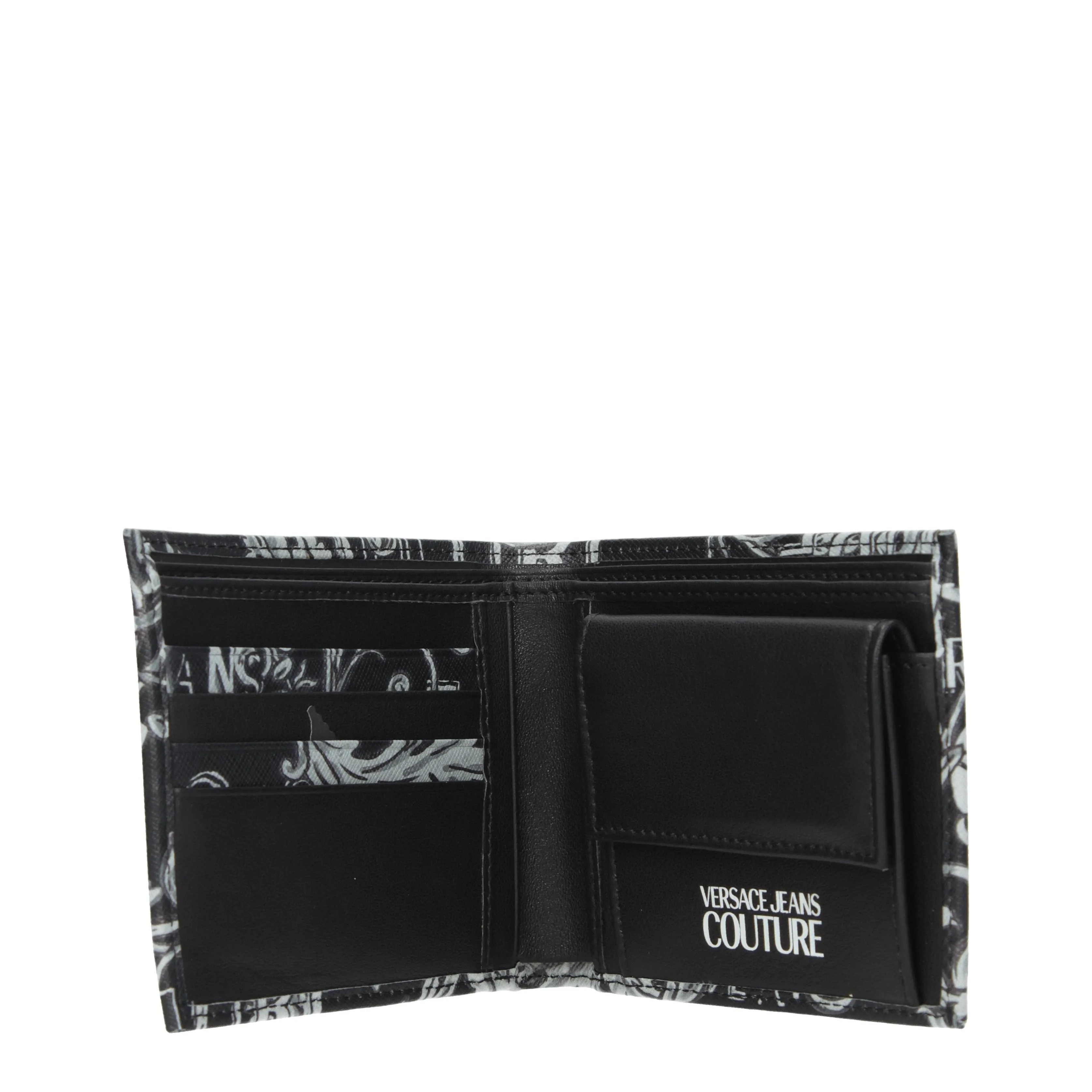 Versace Jeans Portafogli Couture Uomo Poliuretano Nero/Grigio