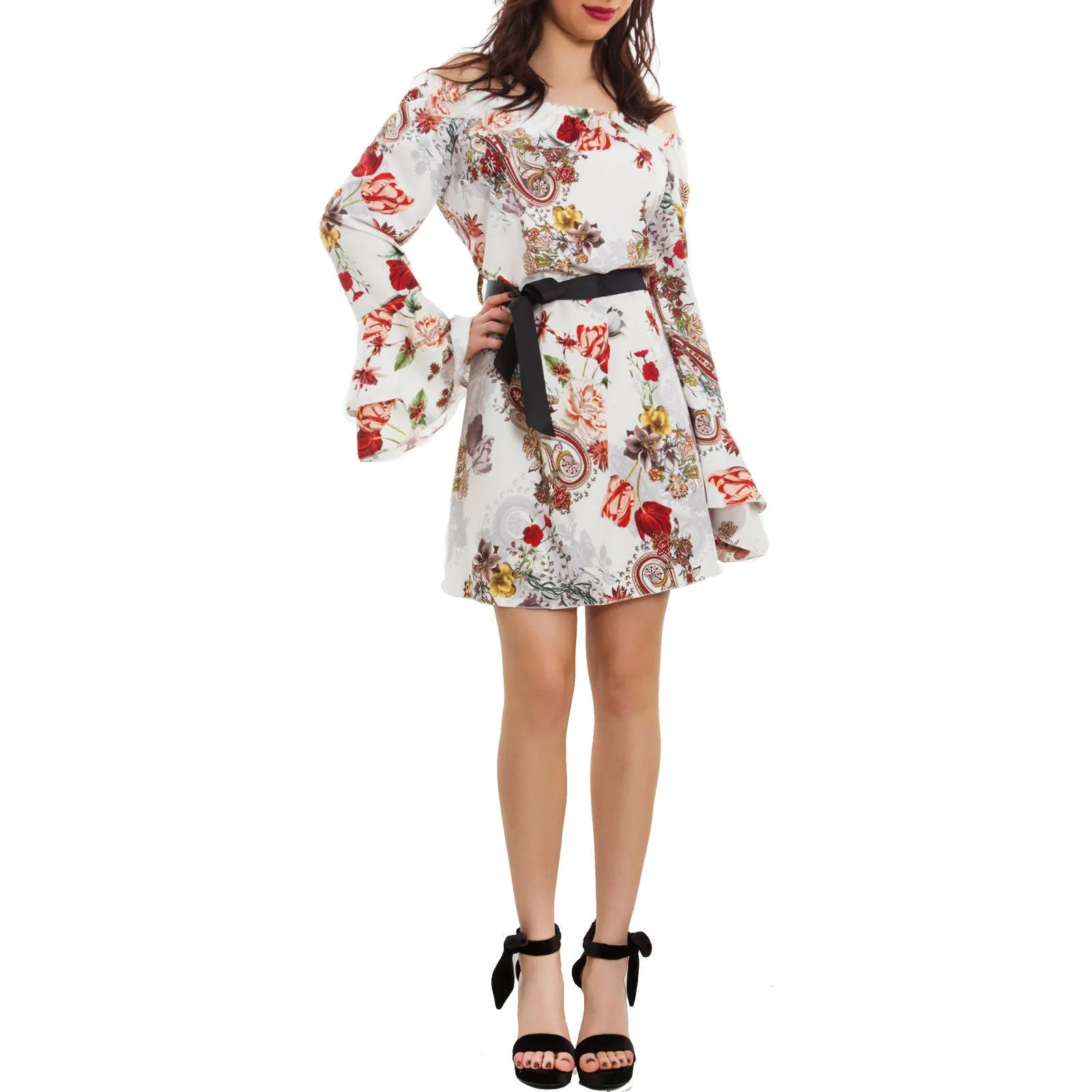 Vestito donna fiori floreale AS-1800