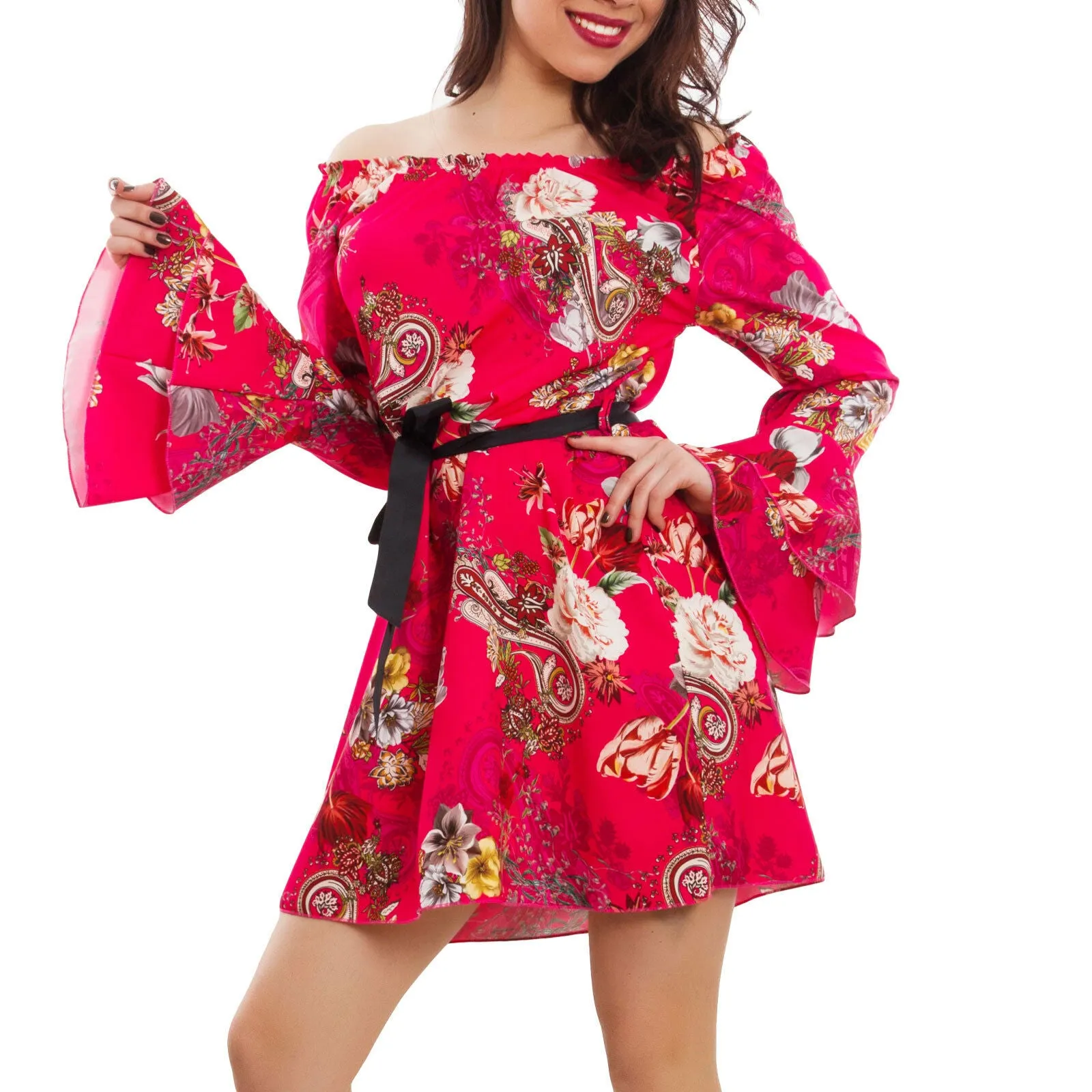 Vestito donna fiori floreale AS-1800