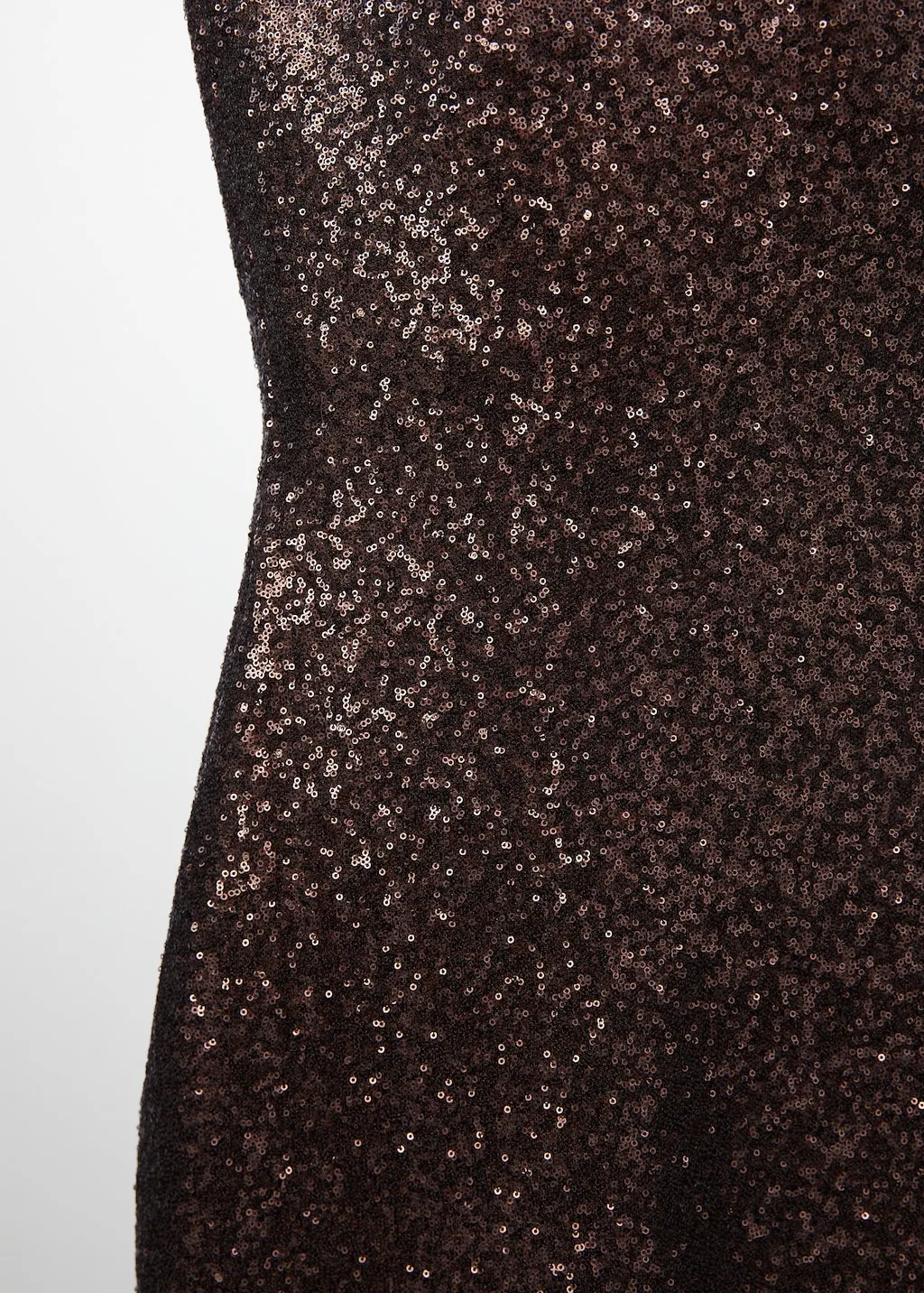 Vestito paillettes senza spalline