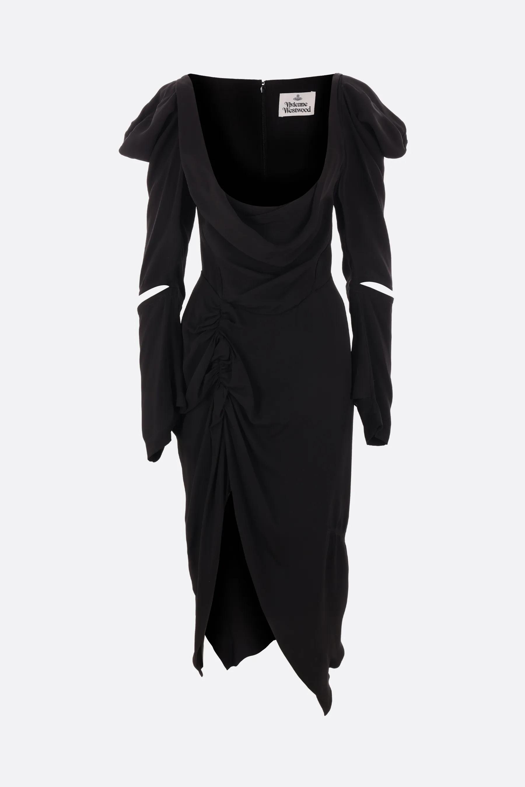  VIVIENNE WESTWOOD abito drappeggiato Panther in viscosa 