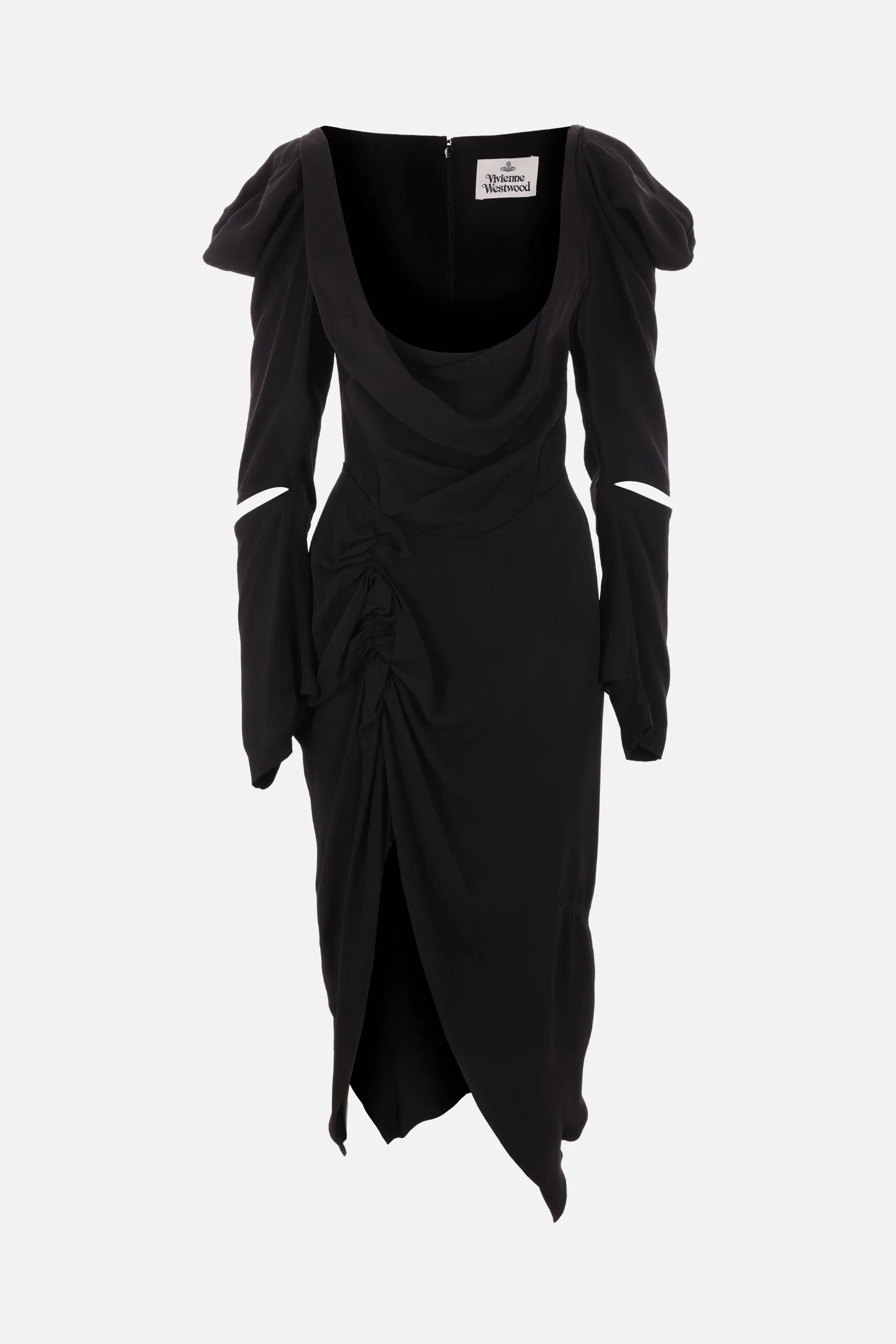  VIVIENNE WESTWOOD abito drappeggiato Panther in viscosa 