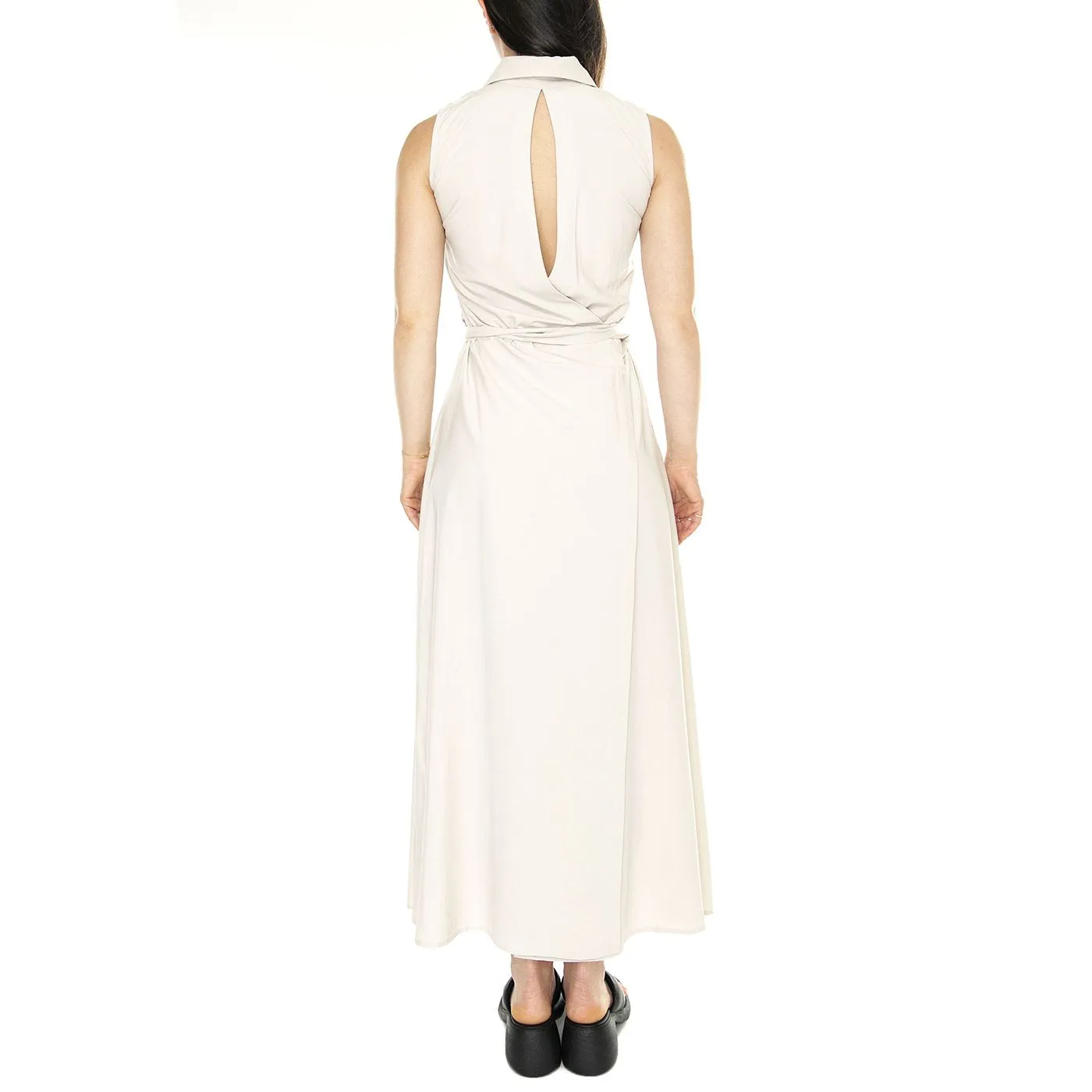 WILD PONY Vestido Largo Camisero Blanco - Abito Donna Bianco    