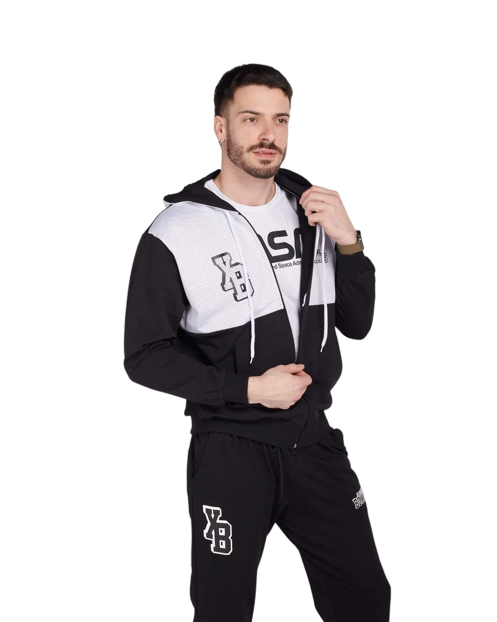 XTREME BOXING - FELPA  UOMO NERA E BIANCA CON ZIP E CAPPUCCIO                                            Previous productXTREME 