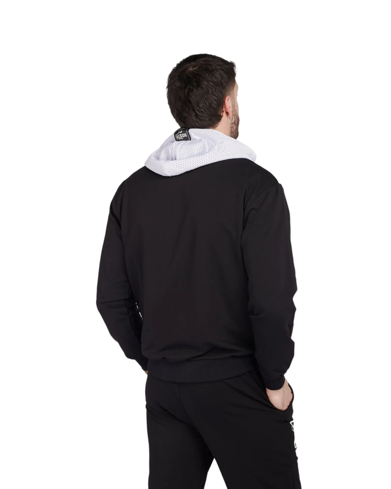 XTREME BOXING - FELPA  UOMO NERA E BIANCA CON ZIP E CAPPUCCIO                                            Previous productXTREME 