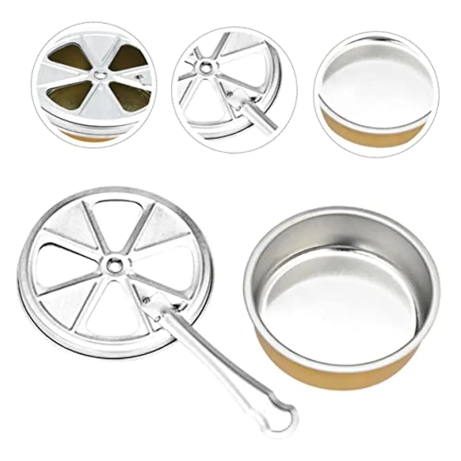 Yardwe 15 Set Bicchiere di Alcool Solido contenitori Portatile Stufa Carburante Lampada ad Alcool Scatola di Ferro da Stiro 1422