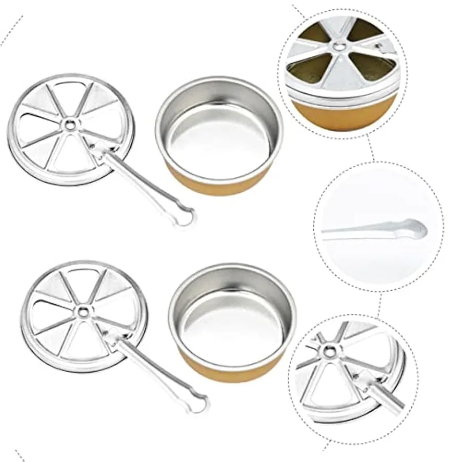Yardwe 15 Set Bicchiere di Alcool Solido contenitori Portatile Stufa Carburante Lampada ad Alcool Scatola di Ferro da Stiro 1422