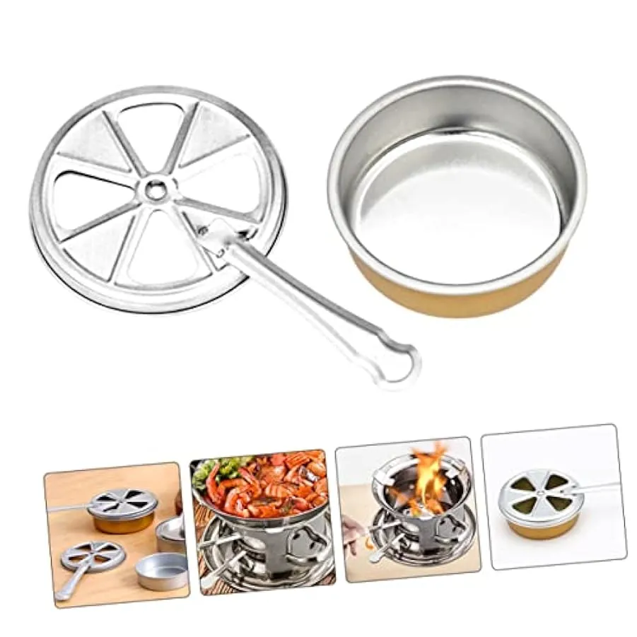 Yardwe 15 Set Bicchiere di Alcool Solido contenitori Portatile Stufa Carburante Lampada ad Alcool Scatola di Ferro da Stiro 1422