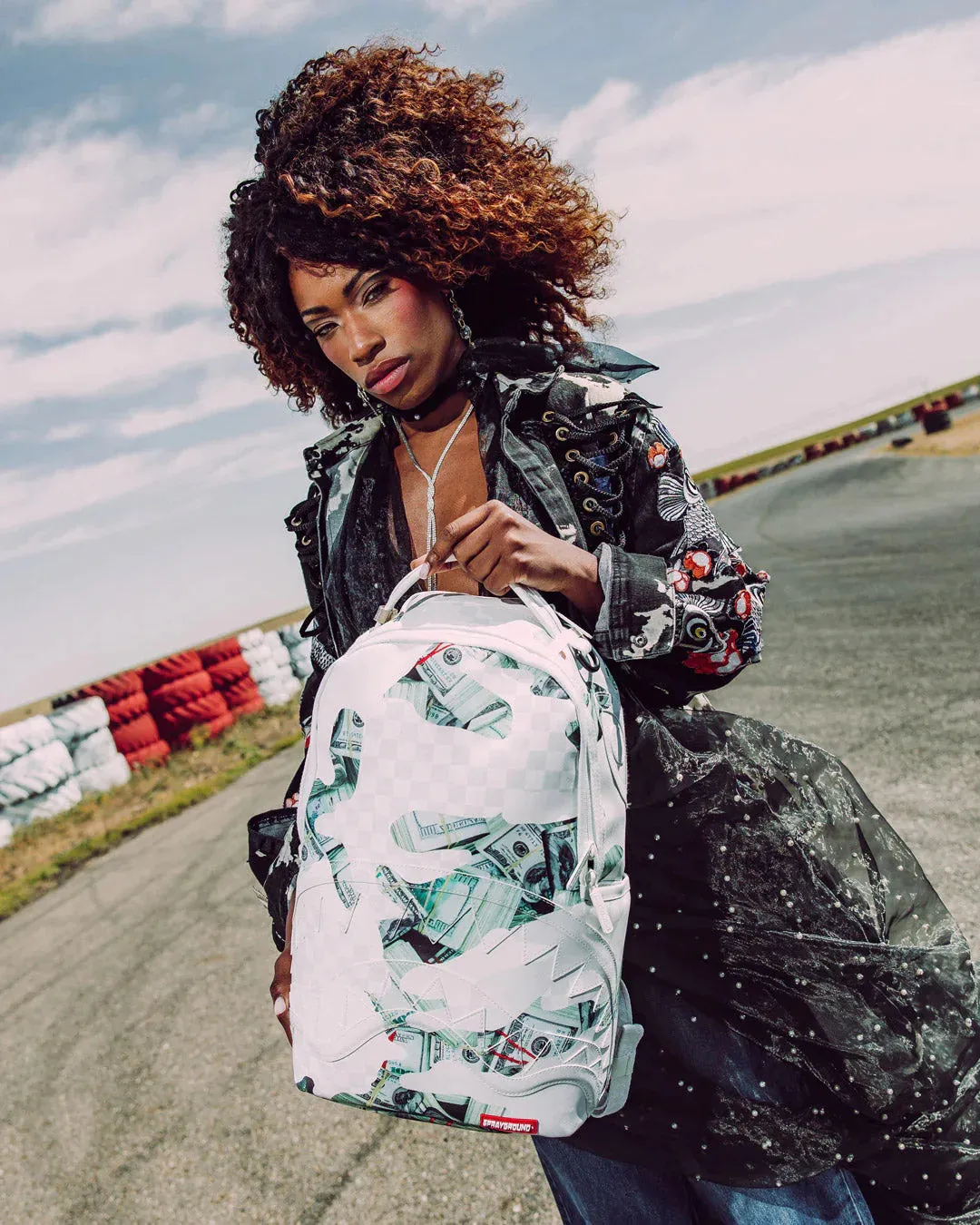 ZAINO SPRAYGROUND MONEY 3AM DLXSVF BACKPACK BIANCO