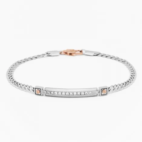 ZANCAN Bracciale Zancan in oro bianco e diamanti